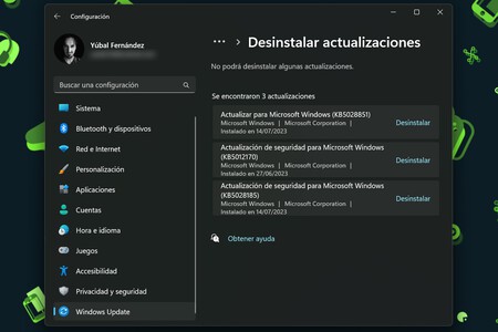 Windows 11 Elegir Desinstalar