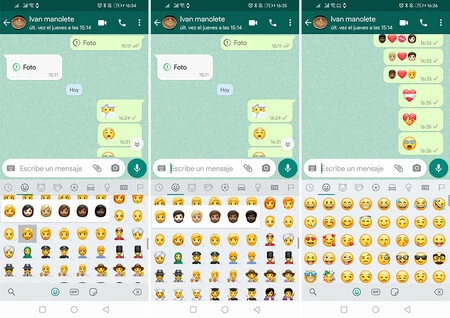 WhatsApp の新しい絵文字の一部