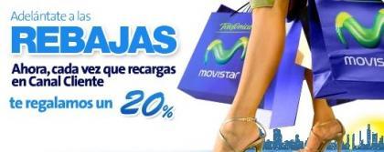 Movistar: 20% más gratis al recargar online