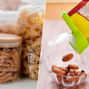 Los tarros y botes para almacenar alimentos están bien, pero estas pinzas con truco están a otro nivel