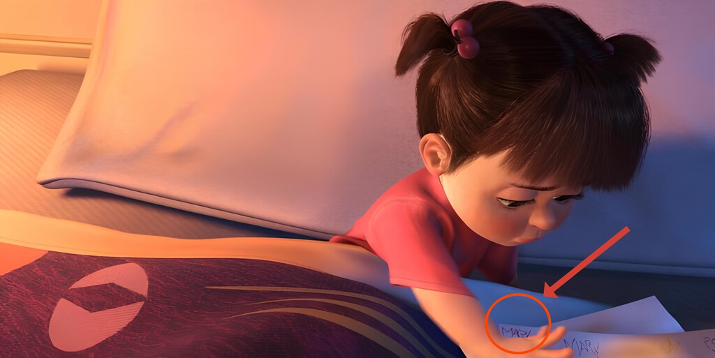 Si pausas Monstruos S.A. a los 32 minutos y 53 segundos verás el verdadero nombre de la simpática Boo 