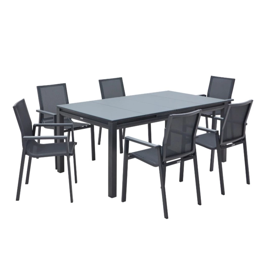 Conjunto de muebles de jardín de aluminio Odyssea II para 6 personas
