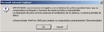 WinFixer: publicidad, virus, promoción y falta de ética