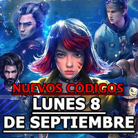 Free Fire MAX, códigos gratuitos para el Lunes 8 de septiembre 