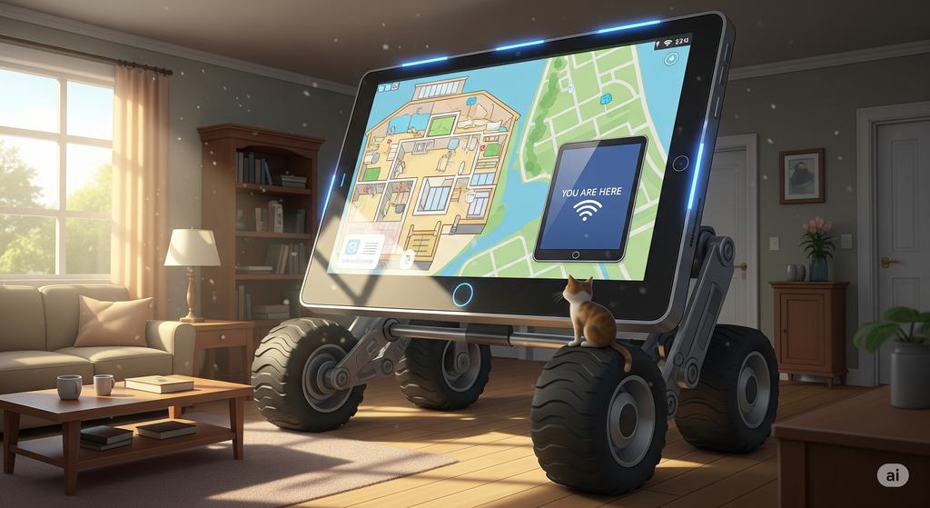 La genialidad tan simple de este nuevo dispositivo Xiaomi: una pantalla inteligente con mástil y ruedas para llevarla por toda la casa