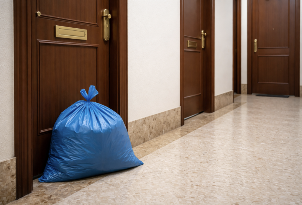 Estoy harto de mi vecino que deja la basura en el rellano: esto es lo que puede hacer la comunidad según la ley