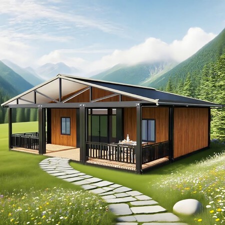 Casa prefabricada de lujo de 20 pies, moderna y ampliable, casa modular prefabricada con 2 dormitorios con cocina, baño, oficina móvil portátil...