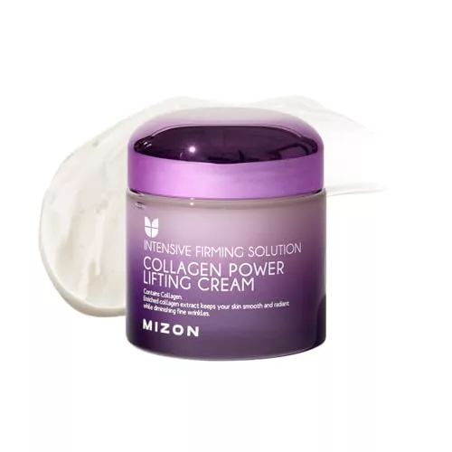 [Mizon] Crema Power Lifting de Colágeno (75ml) Hidratante Intensivo con 75% de Extracto de Colágeno Marino, Cosmético Coreano (Collagen Power Lifting Cream)