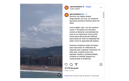 Ejercito De Aire F 18 Comunicado