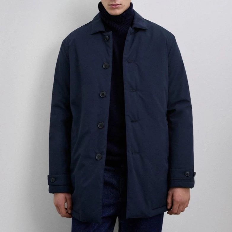 Scalpers Abrigo de hombre acolchado con cierre de botones