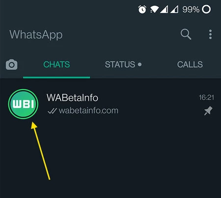 保留中の状態が表示されたアバターの外観。画像はWaBetaInfoより