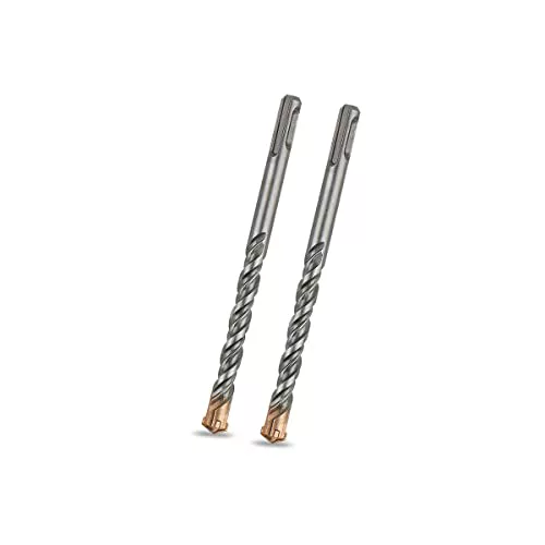 Meccion Broca SDS Plus para Martillo, 12mm x 160mm x 2pcs Professional Brocas Hormigon con 4 Filos de Corte - Para Hacer Agujeros en el Hormigón, Piedra, Granito, Ladrillo, Mampostería