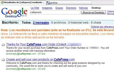 Buscar en Gmail desde "Google Desktop Search"