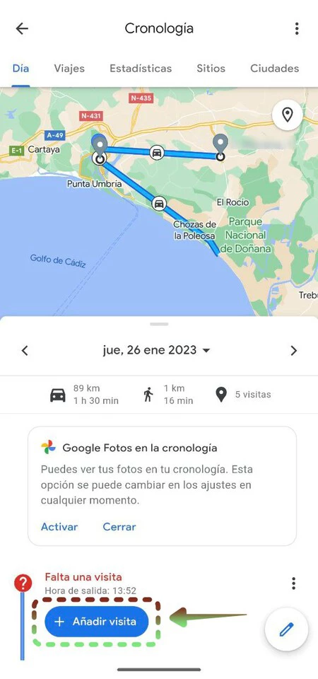 Cronologia Maps Anadir Visita