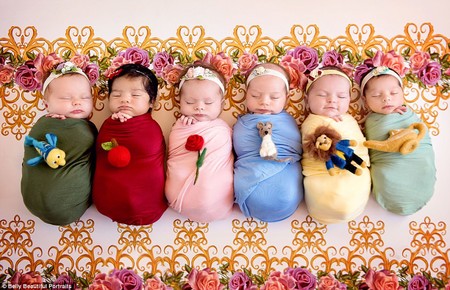 Las mágicas fotografías de bebitas recién nacidas vestidas como las princesas de Disney