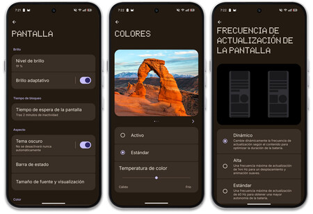 A pesar de ser pantallas estáticas, y de tener el modo dinámico activo, todas estas capturas se hicieron a 120 Hz