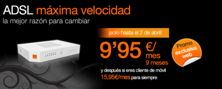 Orange apunta alto: ADSL por 9,95 euros al mes durante nueve meses