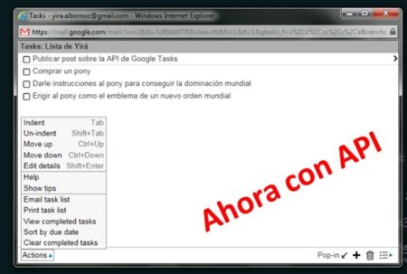 Google lanza un API para Google Tasks