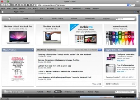 Apple rediseña su página de inicio