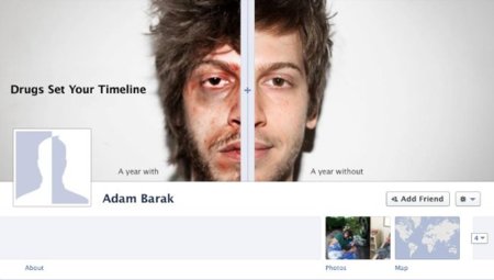Imagen de la semana: el Timeline de Facebook como una campaña antidroga