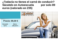 Cuidado con las ofertas trampa del tipo "Sácate el carné de conducir por x euros"