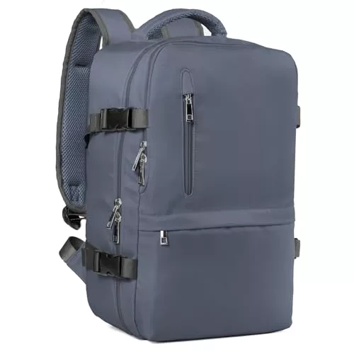 Mochila Viaje Cabina Avion 40x20x25, Mochilas Cabina para Ryanair 40x20x25cm Maletas De Viaje Mujer Hombre Equipaje De Mano 40x20x25 Bolsa 20L con Orificio De Carga Y Bolsillo Antirrobo
