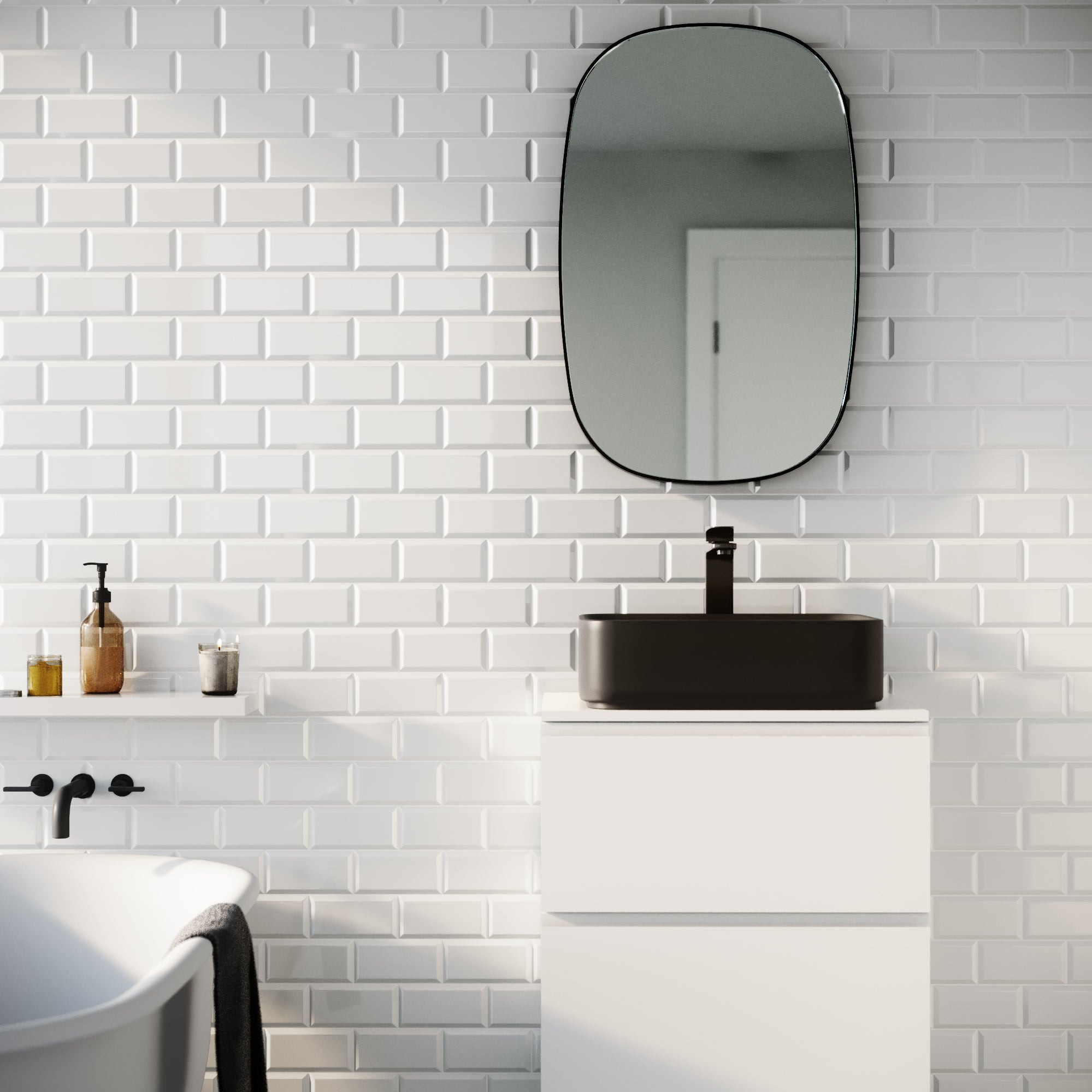 Azulejo Metro blanco 7.5x15 cm ARTENS 