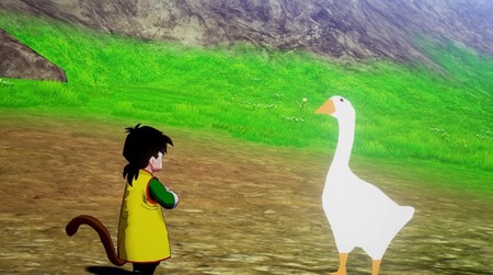 Dragon Ball Z: Kakarot comienza a recibir sus primeros mods y ya podemos sustituir a Goku por el ganso de Untitled Goose Game