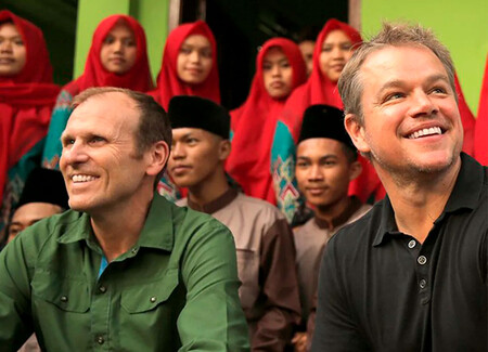 Los fundadores de water.org: Gary White (izquierda) y Matt Damon (derecha)