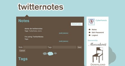 Twitternotes, añadiendo nuestras notas en Twitter