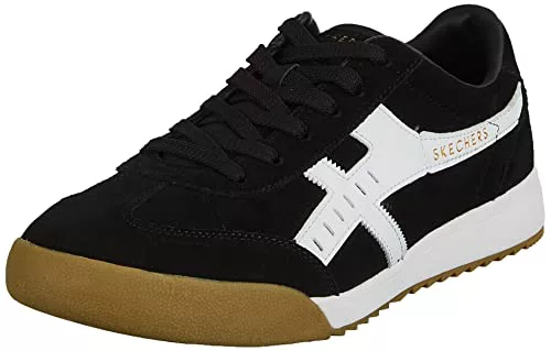 Skechers 237351 BKW, Zapatillas Hombre, Negro Suede White Trim, 40 EU