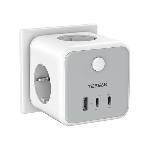 Regleta Tessan - 6 en 1 con formato cubo
