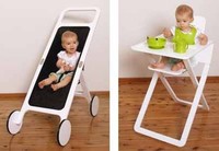 Trona y cochecito minimalistas