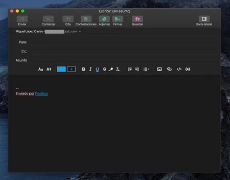 PostBox の優れた点の 1 つは、すべてのオプションを手元に配置できるツールバーを使用して、リッチ フォーマットでメッセージを簡単に作成できることです。