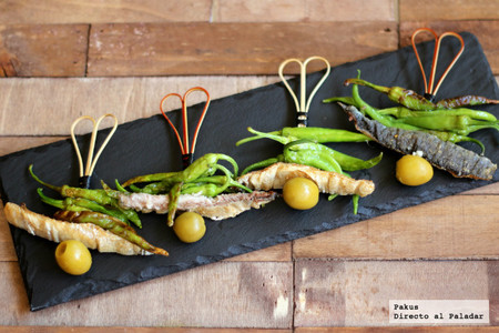 Gildas calientes. Receta de aperitivo