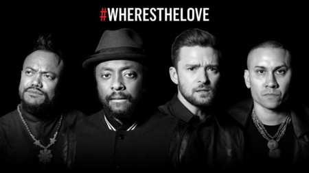 Los Black Eyed Peas reúnen a Jaden Smith, Justin Timberlake, A$AP Rocky y otras celebrities para cantad todos juntos #wheresthelove