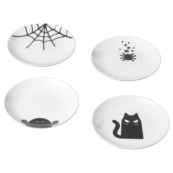 KUSTFYR, pack de 4 platos de postre