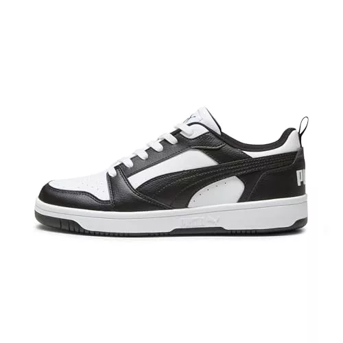 PUMA Rebound V6 Low, Zapatillas Unisex adulto, Puma White Puma Black Puma White, 36 EU