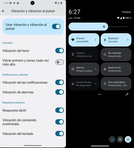 左側が新しいキーボード振動設定です。