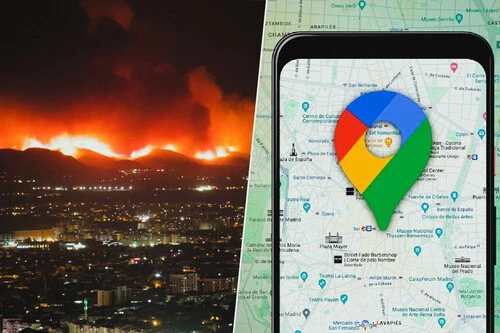 Incendios Google Maps