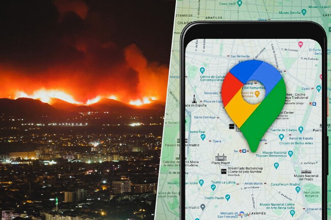 Incendios Google Maps