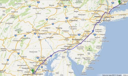 Recorrido Tesla Model S costa Atlántica Estados Unidos