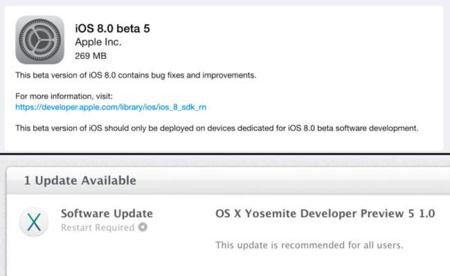 Apple lanza iOS 8 Beta 5 y OS X Yosemite Developer Preview 5