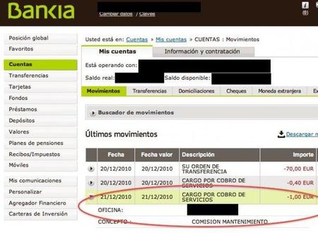 Bankia sólo adapta sus comisiones al resto de las cajas de ahorros