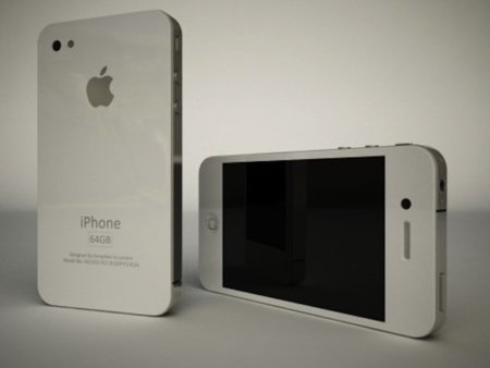Imagen de como podría ser el nuevo iPhone pero en color blanco