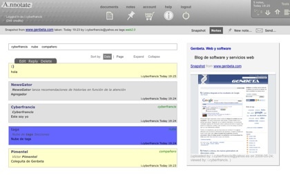 A.nnotate.com, almacena, añade notas y comparte tus documentos en la web