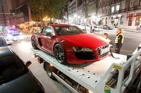 Un Audi R8 voló por las calles de Vigo a 179 km/h