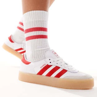 Zapatillas de deporte blancas y rojas Sambae de adidas Originals

