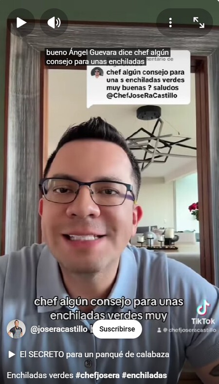 Este es el secreto del chef José Ramón Castillo para hacer las mejores enchiladas verdes