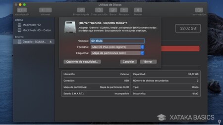 Formatear Disco duro externo macOS Monterey